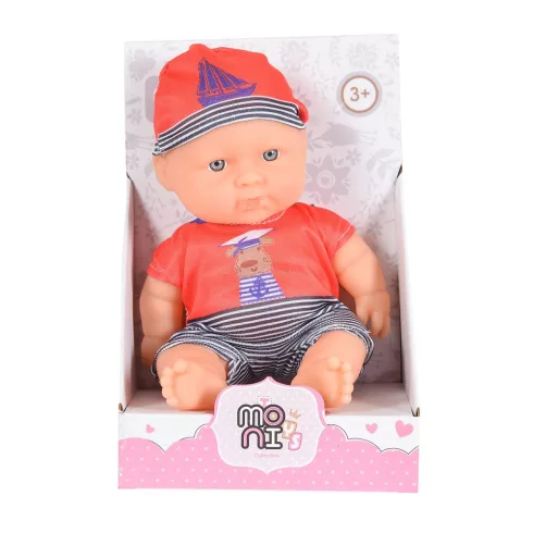 Moni Toys Baba 20cm - Tengerész mintás ruhában