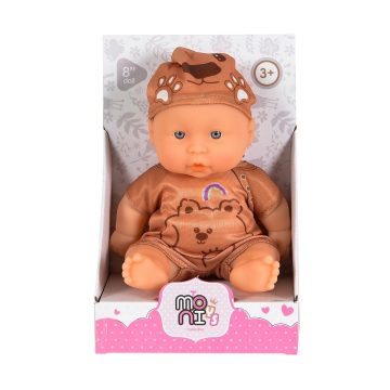 Moni Toys Baba 20cm - Maci mintás ruhában