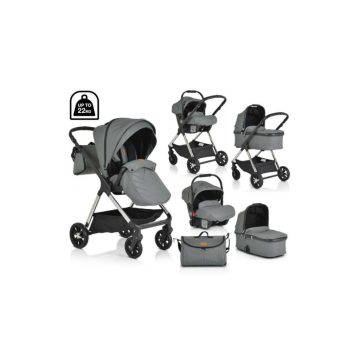   Cangaroo Empire 3in1 Multifunkciós Babakocsi - Sötét Szürke