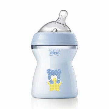 Chicco NaturalFeeling 250 ml cumisüveg - Kék Maci