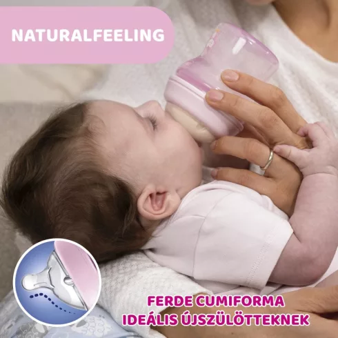 Chicco NaturalFeeling 250 ml cumisüveg - Kék Maci