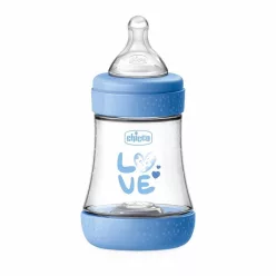   Chicco Perfect5 150 ml biofunkcionális cumisüveg - Kék Love