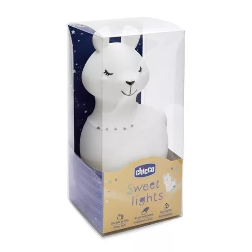 Chicco Sweet Lights éjszakai fény 8 fénnyel USB-kábellel - Láma