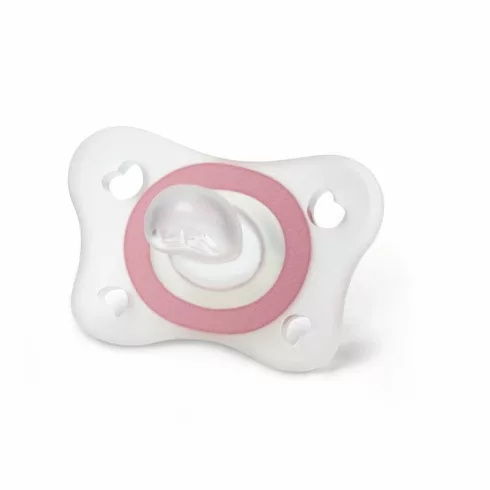 Chicco Mini Soft cumi 0-2 hó, 2 db - rózsaszín/transzparens