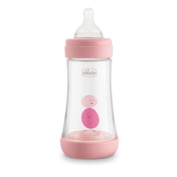   Chicco Perfect5 240 ml biofunkcionális cumisüveg - rózsaszín