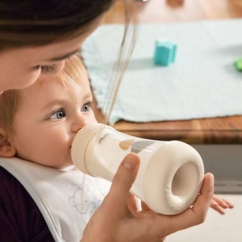 Chicco Perfect5 240 ml biofunkcionális cumisüveg - rózsaszín