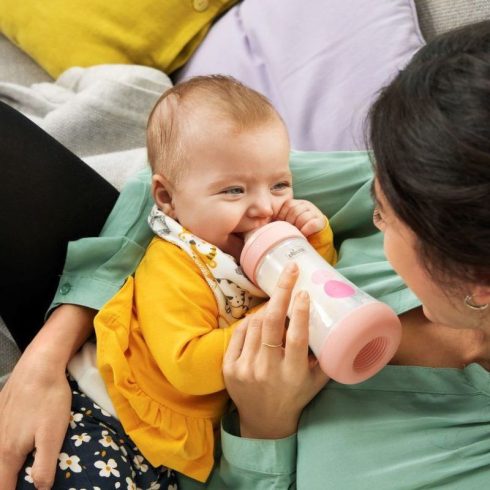 Chicco Perfect5 150 ml biofunkcionális cumisüveg - rózsaszín