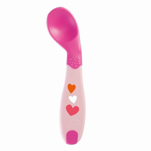 Chicco First Spoon jobbkezes önálló etetőkanál 8hó+ - Pink