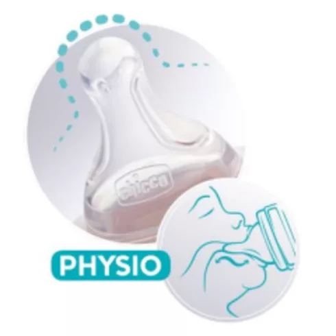 Chicco Physio etetőcumi 2db közepes folyás 2hó+ (Perfect5, Well-Being)