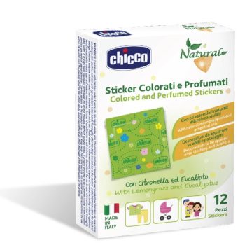  Chicco Natural Stickers - illatos tapaszok 12 db citronellával és eukaliptusszal