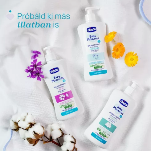 Chicco Baby Moments Fürdető Tenderness 500ml - gyapotkivonattal és növényi glicerinnel