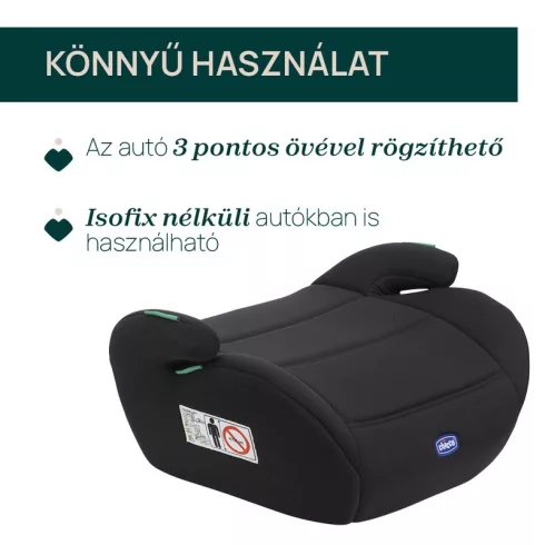 Chicco Quasar I-Size ülésmagasító 126-150 cm - Black