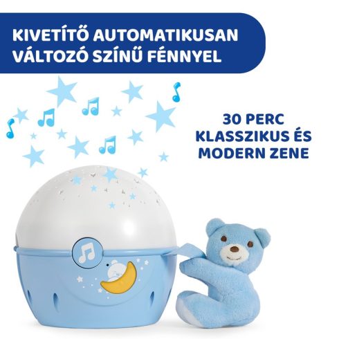 Chicco Next 2 Stars projektor plüss macival - Kék