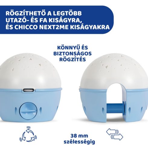 Chicco Next 2 Stars projektor plüss macival - Kék