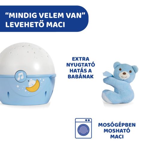 Chicco Next 2 Stars projektor plüss macival - Kék