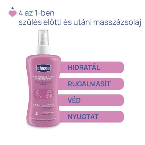 Chicco Masszázsolaj és Bimbóvédő olaj 200 ml – szülés előtt és után