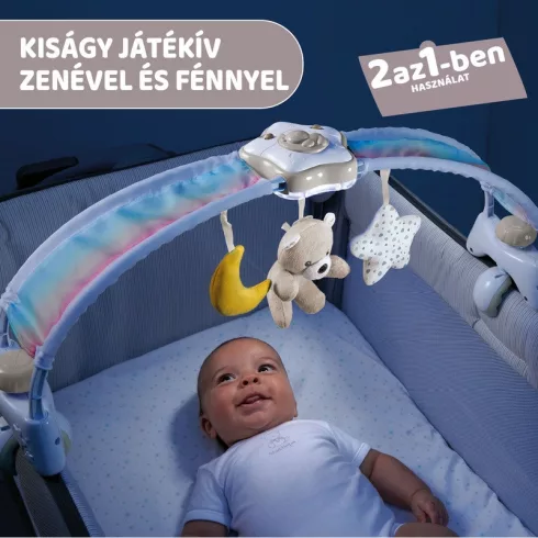 Chicco Rainbow Sky kiságy játékhíd és éjszakai fény - Neutral