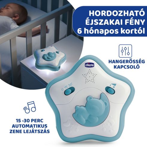 Chicco Rainbow Sky kiságy játékhíd és éjszakai fény - Kék