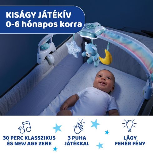 Chicco Rainbow Sky kiságy játékhíd és éjszakai fény - Kék