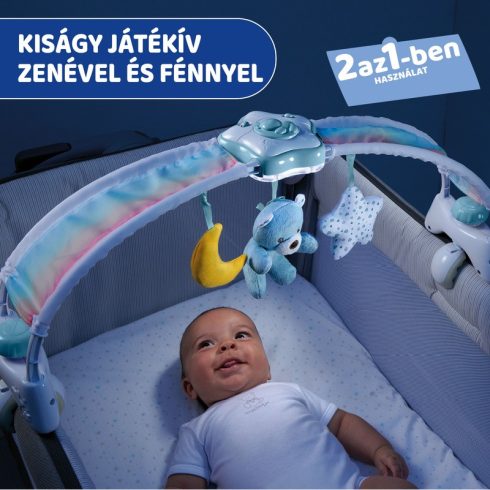 Chicco Rainbow Sky kiságy játékhíd és éjszakai fény - Kék