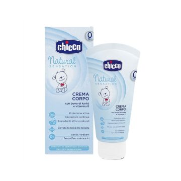   Chicco Natural Sensation Bőrtápláló krém 150 ml - Shea vajjal és E-vitaminnal