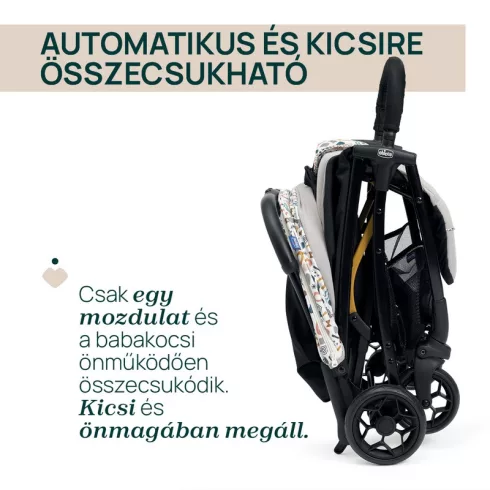 Chicco GLEE babakocsi 0-22 kg automata csukódással -  Joking Beige