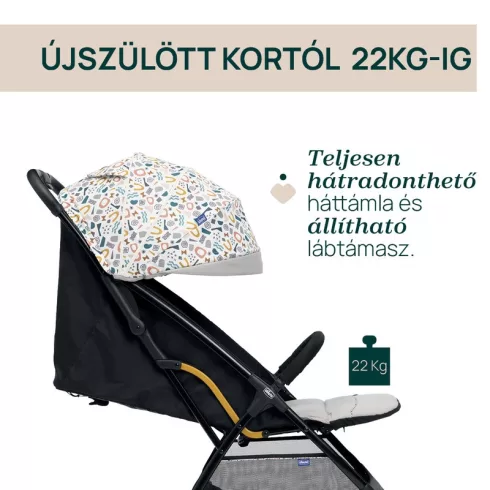 Chicco GLEE babakocsi 0-22 kg automata csukódással -  Joking Beige