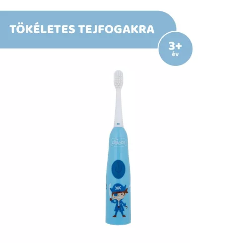 Chicco Elemes fogkefe 2 fejjel 3-6 év, cserélhető elemmel -  Kék