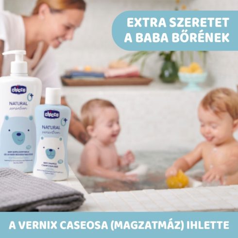 Chicco Natural Sensation Sampon könnymentes 500ml, Aloéval, édes mandulaolajjal és betadinnal dúsított
