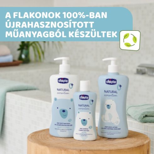 Chicco Natural Sensation Sampon könnymentes 500ml, Aloéval, édes mandulaolajjal és betadinnal dúsított