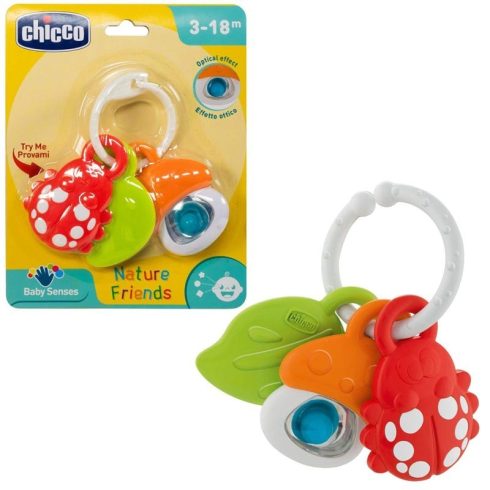 Chicco Nature Friend karikás csörgő-rágóka 3m+