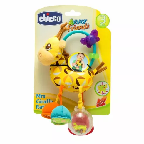 Chicco Zsiráf textil tükrös csörgő-rágóka