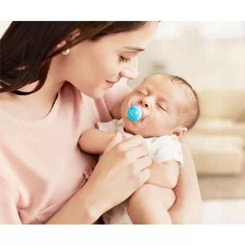 Chicco Physio Forma® Micro 0-2 hó minicumi 2 db - Kék pöttyös/Áttetsző Love
