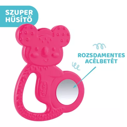 Chicco Koala acélbetétes hűtőrágóka - Pink