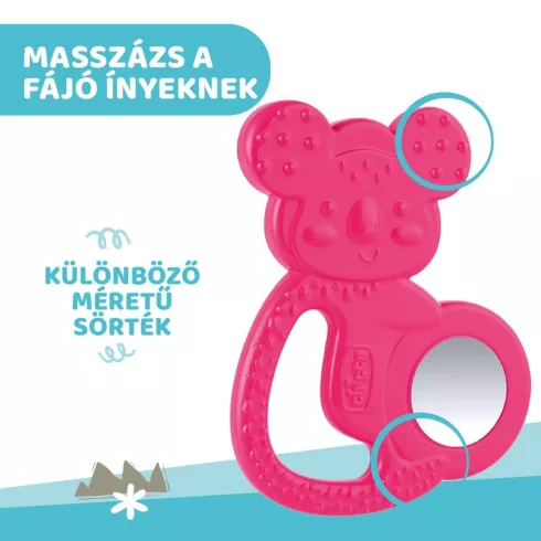 Chicco Koala acélbetétes hűtőrágóka - Pink