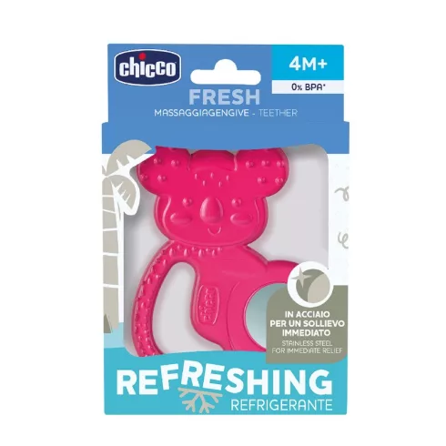 Chicco Koala acélbetétes hűtőrágóka - Pink