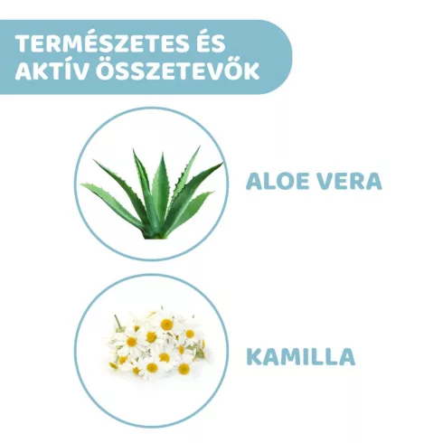Chicco Natural Sensation Gyengéd babafürdető 200 ml, Aloe és Kamilla kivonattal