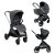 Chicco BELLAGIO Trio babakocsi önműködő záródással 22 kg-ig - Black Satin