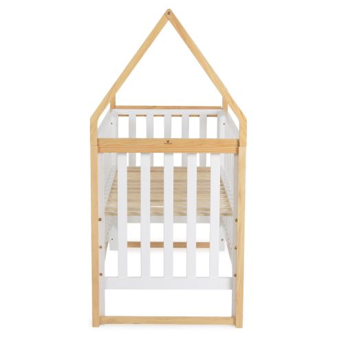 Cangaroo Astra Házikó Babaágy 60×120 cm – Fehér/Natur