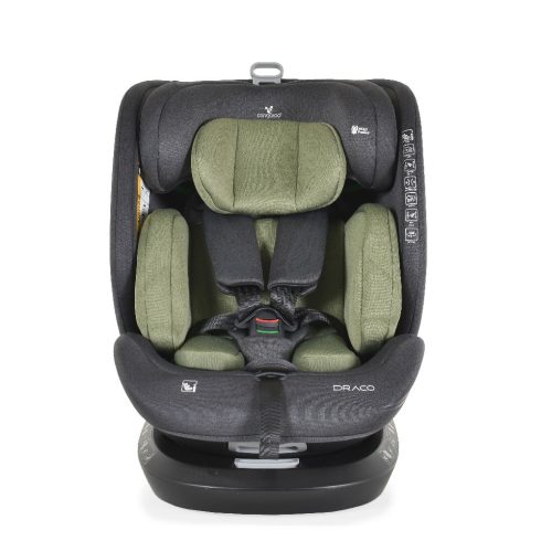 Cangaroo Draco I-Size 360° ISOFIX autósülés (40–150 cm) - Olivazöld