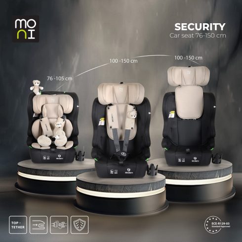 Moni Security ISOFIX biztonsági autósülés 76–150 cm - Bézs