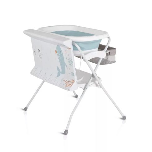 Moni  Como összecsukható kád állvánnyal és pelenkázóval - Kék