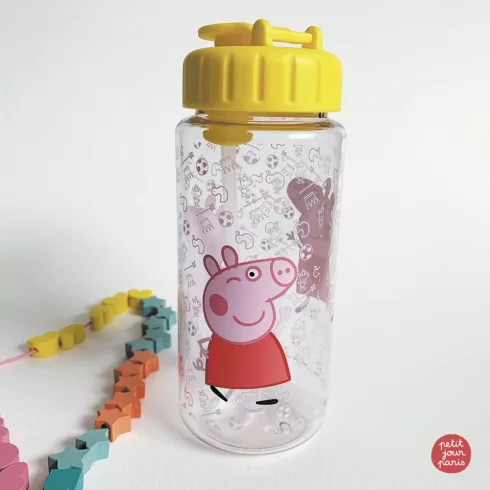 Petit Jour Tritán szívószálas kulacs 350ml - Peppa Malac