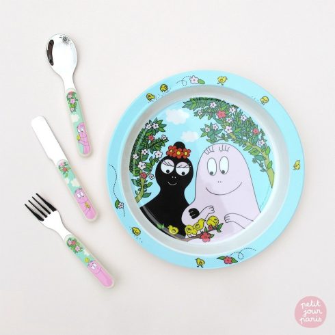 Petit Jour Evőeszköz készlet 3db-os - Barbapapa rózsaszín