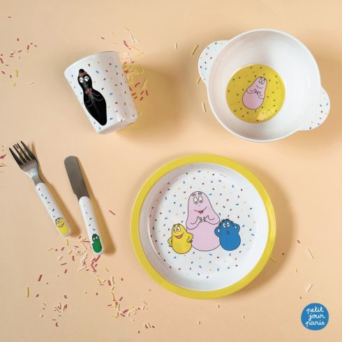 Petit Jour Evőeszköz készlet 3db-os - Barbapapa színes