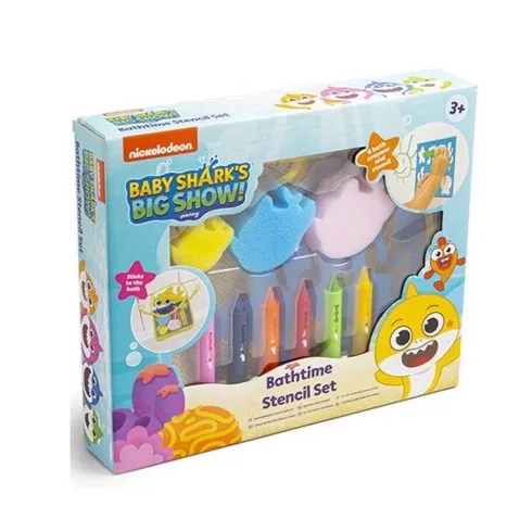 Baby Shark Lemosható zsírkréta szett játéktartó hálóval