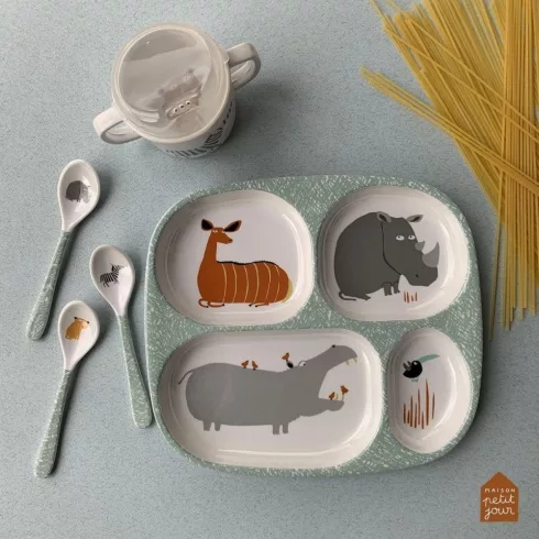Petit Jour Osztott tányér - Savanna zöld