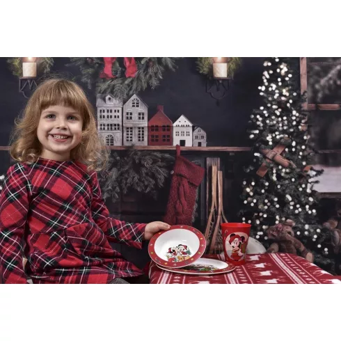 Disney Karácsonyi lapos tányér gyerek - Mickey és Minnie