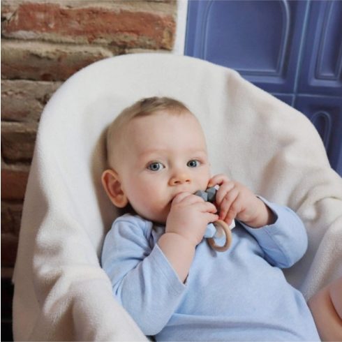 Mimijo Szilikon rágóka és dupla csörgő 2 bükkfa gyűrűs - Bruno