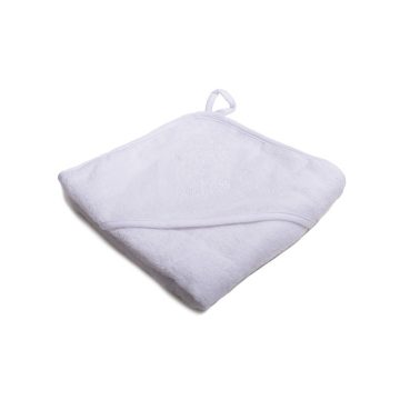   Vaganza hímzett fürdőlepedő fürdető kesztyűvel 110x110 cm - Fehér/Fehér Oroszlán